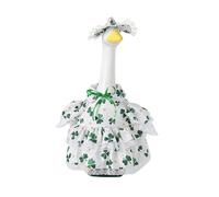 jojnsha Irish Themed Geese Outfit for Patio Decoration Perfect for Patricks Day Celebration and Spring Parties Celebratory Geese Statue Outfit