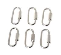 jojnsha Metal Spring Flag Mounting Clip Snap Hook Parrot Toy Chain C Link Hook For Pet Cage And Part Hammock Bird Foraging Toys