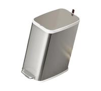 jojnsha Quiet Close Waste Bin 7L Capacity 304 Stainless Steel Foot Pedal and 90 Degree Hold Open Quiet