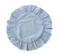 jojnsha Round Ruffled Placemat Suitable for Family Gatherings Coffee Shops and Fine Dining Elevating Table Presentation Cotton Polyester Blend Round Ruffled Placemat