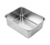 jojnsha Stainless Steel Cats Litter Basin, Large Capacity, Easy to Clean, Perfect for Small Cats Large Capacity Stainless Steel Litter Box