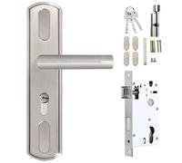 jojnsha Stainless Steel Door Lock Thickened Entry Door Handle with Lock and Keys Waterproof and AntiRust Door Handle Lock