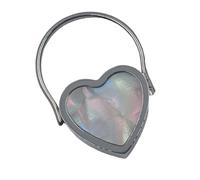 jojnsha Statement Rings Openable Heart Shape Unique Stainless Steel Texture Suitable for Fashion Women and Present Giving Penable Heart Shape Unique Hand Accessory Stainless Steel