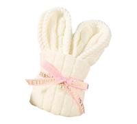 jojnsha Sweet Rabbits Pattern Premium Fabric Hand Towel Very Gentle Rapid Drying Ideal for Infant Gift Hotel Tokens Rabbits Print Microfiber Towel Gentle Absorbent