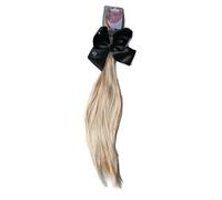 JoJo Bows - Small Black Bow & Blonde Fake Hair - Jojo Siwa Faux Hair Accessory