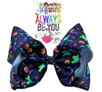 Jojo Halloween Bow- Large 8 Inch Jojo Siwa Halloween Bows for Girls, Fashion Hair Accessories (Halloween Bow)