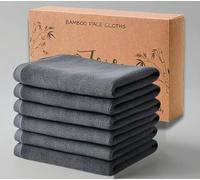 JoJo Jr. Flannel Face Cloth(Pack of 6) Reusable Face Towels(25 * 25 cm) Face Flannels,Face Cloths for Washing Face Baby Wash Cloth Body & Face Towel, White Flannels Face Cloth (Grey, Regular)