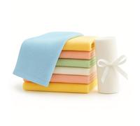 JoJo Jr. Flannel Face Cloth(Pack of 8) Reusable Face Towels(25 * 25 cm) Face Cloths for Washing Face Baby Wash Cloth Body & Face Towel, White Flannels (Multicolour, Regular)