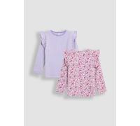 JOJO MAMAN BÉBÉ 2 Pack Ditsy And Stripe Tops 12-18 months