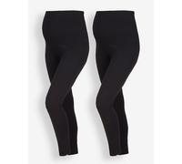 Jojo Maman Bébé 2 Pack Maternity Cotton Rich Leggings - Black, Black
