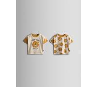 JOJO MAMAN BÉBÉ 2 Pack Roarsome Lion Applique & Printed T-Shirts 2-3 Years