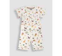 Jojo Maman Bébé 2pc Cotton Rich Safari Top & Bottom Outfit (0-24 Mths) - 3-6M - Cream Mix, Cream Mix