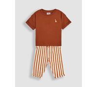 Jojo Maman Bébé 2pc Pure Cotton Giraffe Top & Bottom Outfit (3 Mths - 5 Yrs) - 2-3 Y - Brown Mix, Brown Mix