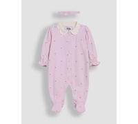JoJo Maman Bébé 2pc Pure Cotton Heart Sleepsuit Set (Newborn - 12 Mths) Light Pink Mix