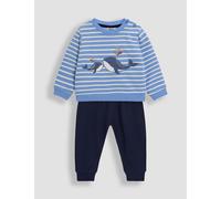 Jojo Maman Bébé 2pc Pure Cotton Top & Bottom Outfit (0-24 Mths) - 18-24 - Blue Mix, Blue Mix