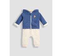 JoJo Maman Bébé 3 Piece Cotton Rich Fox Outfit (0-24 Mths) Blue