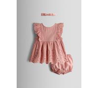JOJO MAMAN BÉBÉ Broderie Dress Bloomers And Headband Set 2-3 Years