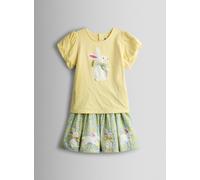 JOJO MAMAN BÉBÉ Bunny Applique Top And Printed Skirt Set 5-6 Years