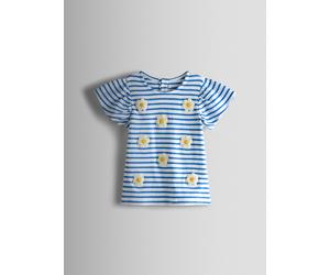 JOJO MAMAN BÉBÉ Daisy Boucle Applique Top 4-5 Years