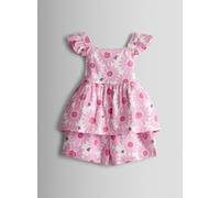 JOJO MAMAN BÉBÉ Floral 2 Piece Frill Shoulder Top And Short Set 5-6 Years