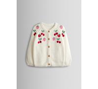 JOJO MAMAN BÉBÉ Fruit Embroidered Textured Cardigan 2-3 Years