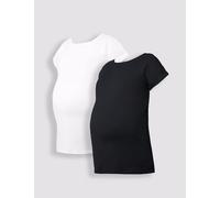 Jojo Maman Bébé Maternity 2 Pack Pure Cotton Boyfriend T-Shirts - Multi, Multi