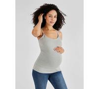 Jojo Maman Bébé Maternity Cotton Rich Fitted Nursing Vest - Grey, Grey