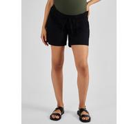 Jojo Maman Bébé Maternity Cotton Rich Shorts with Linen - 10 - Black, Black