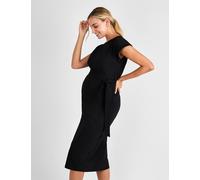 Jojo Maman Bébé Maternity Pure Cotton Midi T-Shirt Dress - Black, Black