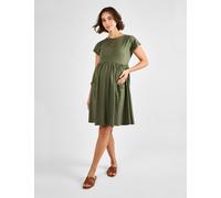 Jojo Maman Bébé Maternity Pure Cotton T-Shirt Dress - Khaki, Khaki