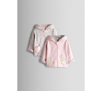 JOJO MAMAN BÉBÉ Pink Bunny Ditsy Reversible Hoodie 3-4 Years