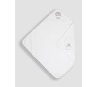 JoJo Maman Bébé Pure Cotton 'Born in 2026' Hooded Towel Set White