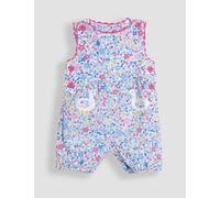 Jojo Maman Bébé Pure Cotton Floral Duckling Dungarees (0-24 Mths) - 12-18 - Multi, Multi