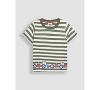 Jojo Maman Bébé Pure Cotton Tractor T-Shirt (0 Mths-5 Yrs) - 12-18 - Khaki Mix, Khaki Mix