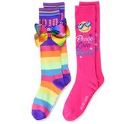 JoJo Siwa girls 2 Pack Knee High Socks, Rainbow Multi, 5-7.5 UK