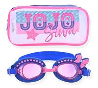 Jojo Siwa Kids Swim Goggles for Girls | Girls Swimming Goggles with Carrying Case (Pink-Blue)
