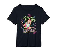 JoJo Siwa The Party's Here! Birthday Poster T-Shirt, Women's Plus, Black, 2X