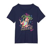 JoJo Siwa The Party's Here! Birthday Poster T-Shirt, Women's Plus, Navy Blue, 2X