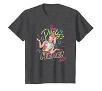 JoJo Siwa The Party's Here! Birthday Poster T-Shirt, Youth, Dark Heather Grey, 4T