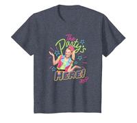 JoJo Siwa The Party's Here! Birthday Poster T-Shirt, Youth, Heather Blue, Small