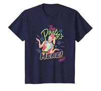 JoJo Siwa The Party's Here! Birthday Poster T-Shirt, Youth, Navy Blue, Small
