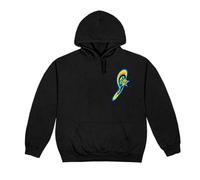 JoJo Siwa Unisex's Official Merch Karma Rainbow Drip Hoodie Hooded Sweatshirt, Black, M