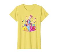 JoJo Siwa Worth The Hype Rainbow Text T-Shirt, Women, Lemon Yellow, 3X-Large