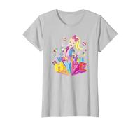 JoJo Siwa Worth The Hype Rainbow Text T-Shirt, Women, Silver Grey, 3X-Large