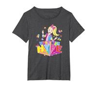 JoJo Siwa Worth The Hype Rainbow Text T-Shirt, Women's Plus, Dark Heather Grey, 2X