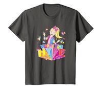 JoJo Siwa Worth The Hype Rainbow Text T-Shirt, Youth, Asphalt Grey, 4T