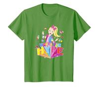 JoJo Siwa Worth The Hype Rainbow Text T-Shirt, Youth, Grass Green, 4T