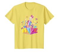 JoJo Siwa Worth The Hype Rainbow Text T-Shirt, Youth, Lemon Yellow, 4T