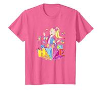 JoJo Siwa Worth The Hype Rainbow Text T-Shirt, Youth, Pink Heather, 4T