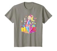 JoJo Siwa Worth The Hype Rainbow Text T-Shirt, Youth, Slate Grey, 4T